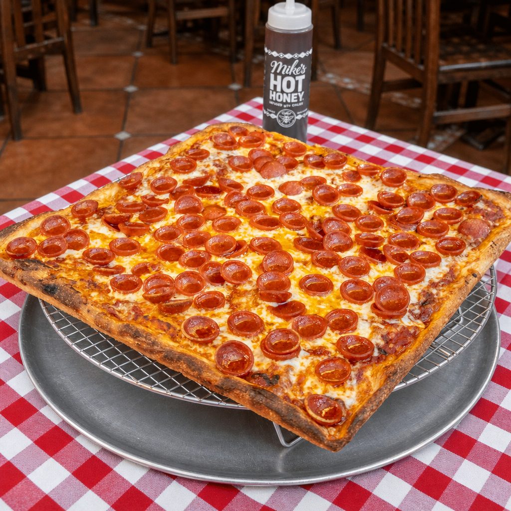 Hot Honey Pepperoni Pizza.